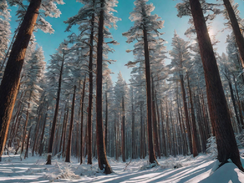 absolute-reality-and-3d-vfx-rendered-pop-art-style-enchanting-spruce-forest-new-year-time-of-the--25