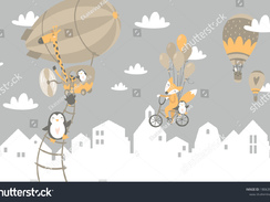 stock-vector-illustration-for-a-children-s-room-funny-little-animals-for-photo-wallpapers-1906396309
