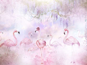 3D фотообои Flamingo magic