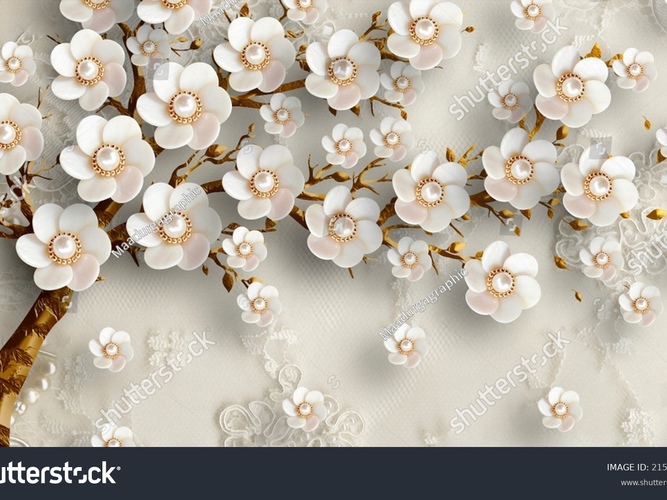 stock-photo--d-picture-of-a-golden-tree-with-white-flower-beautiful-design-background-2158251121