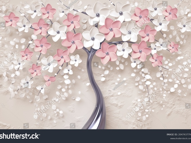 stock-photo--d-picture-of-a-tree-with-pink-flowers-background-for-digital-printing-wallpaper-custom-design-2047437791